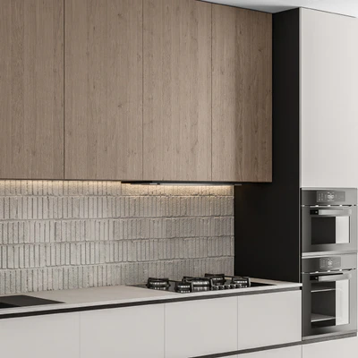 Kitchen Modern - White and Wood 55 — Вид 2