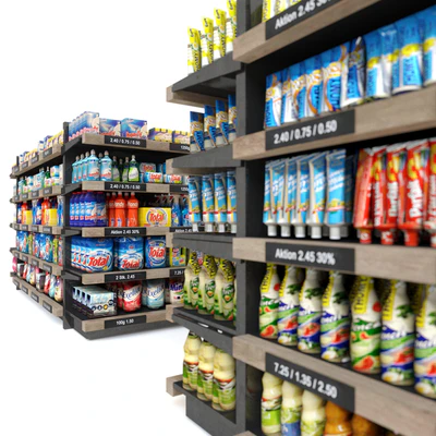 Store Shop Supermarket Products Rack — Ver 1