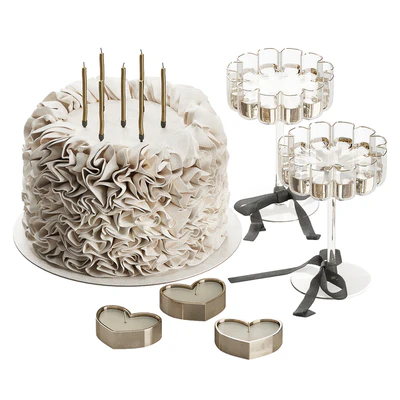 Decorative set with cake 011 KM — Ver 2