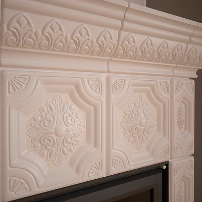 Oven - fireplace with tiles — Ver 2