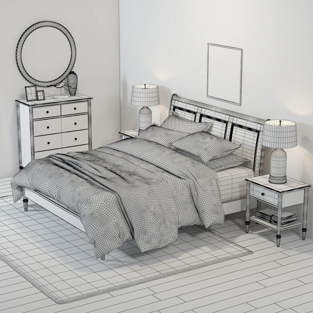 Pottery Barn Crosby White Bedroom set — Скачать