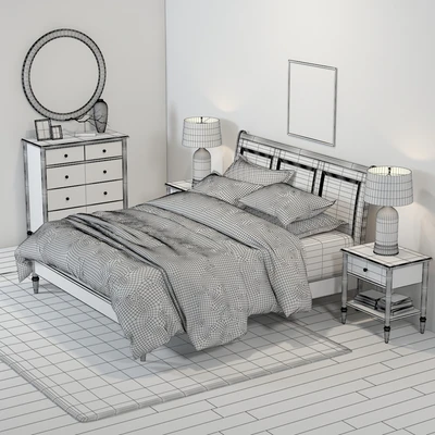 Pottery Barn Crosby White Bedroom set — Вид 2