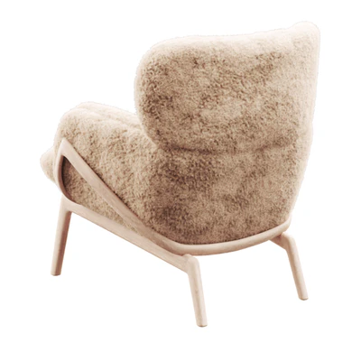 Elysia Lounge Chair Curly Sheepskin — Вид 2