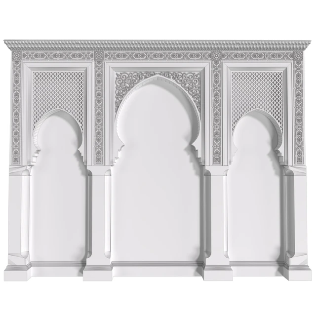 Арка в восточном стиле. Арабская декоративная стена. Arabic wall.Oriental Wall paneling — Скачать