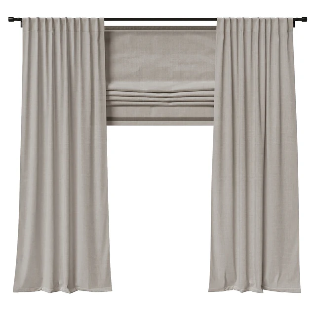 Linen blind with roman blind — Descargar