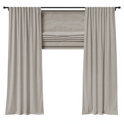 Linen blind with roman blind — Ver 1