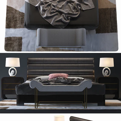 Baker TASHMARINE BED (King) V-ray&Corona — Вид 2