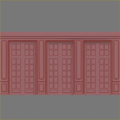 Wall moulding with doors — Вид 2