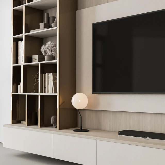 TV Wall Beige and Gold - Set 147 — Descargar