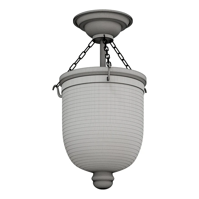 Chandelier MINI SMOKEBELL SEMI-FLUSH CEILING LANTERN SKU FM10011 AB lamp — Descargar