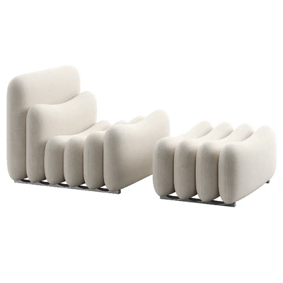 Additional System Armchair with Footstool — Ver 2