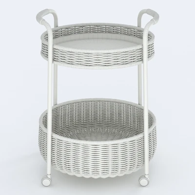 LUBBAN Little table on wheels with a box, rattan, anthracite from Ikea | LUBBAN Serving cart with storage, rattan, anthracite by Ikea — Ver 2