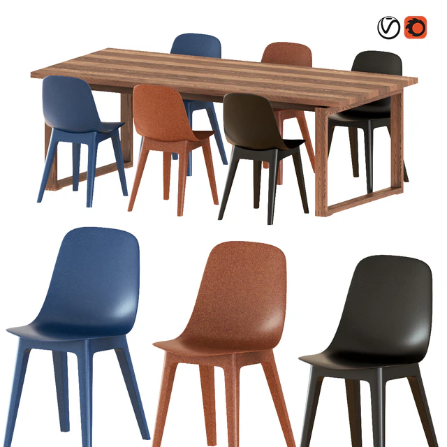 Ikea Mörbylånga Table & Odger Chairs — Descargar