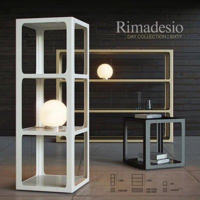 Стеллажи и столик Rimadesio Sixty — Вид 1