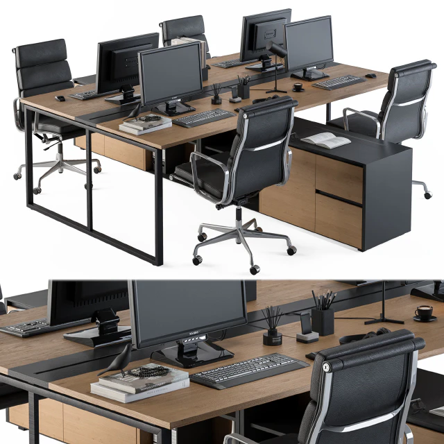 Office Furniture - employee Set 13 — Descargar