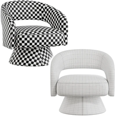 Aracelly Upholstered Swivel Barrel Chair — Ver 2