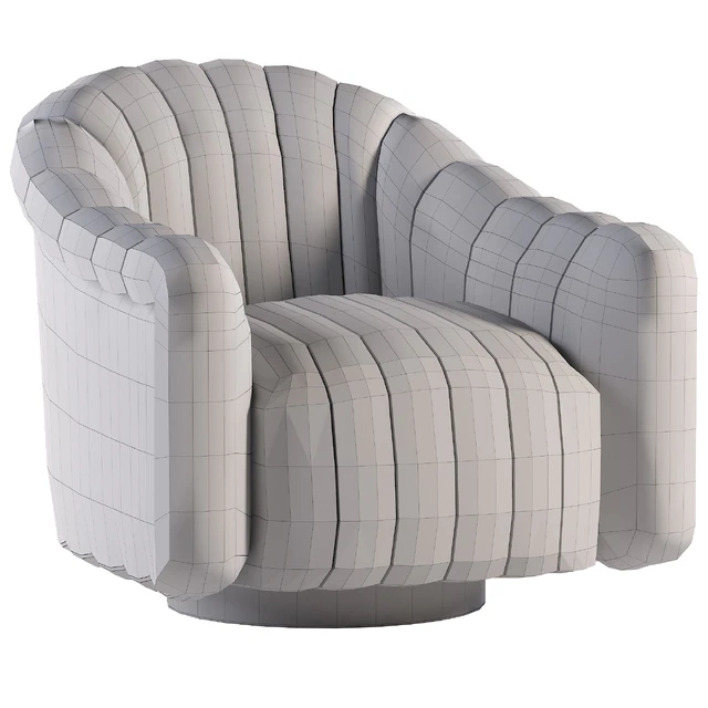 Gray Velvet Swivel Chair — Скачать