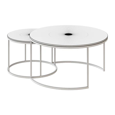 Журнальный столик   Duke Round Metal Nesting Coffee Tables    журнальный стол — Вид 2