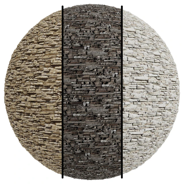 FB657 STACKED STONE3(Eldorado stone) covering | 3MAT | 4k | seamless | PBR — Скачать