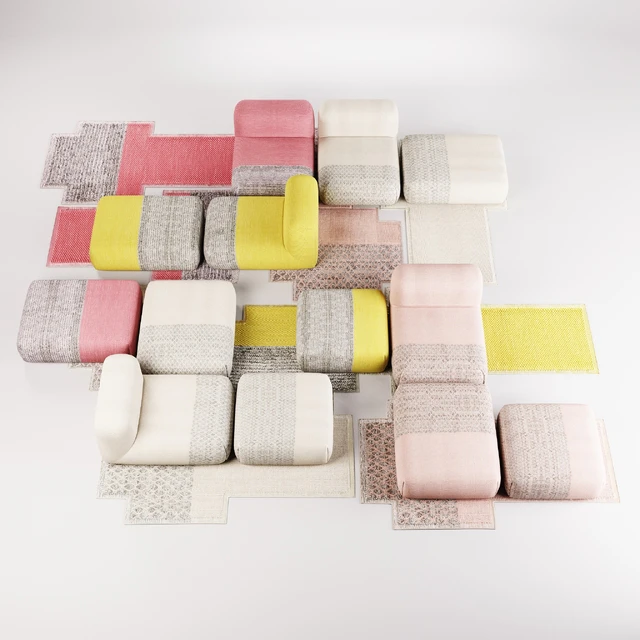 Patricia Urquiola Mangas Rug & Poufs — Скачать