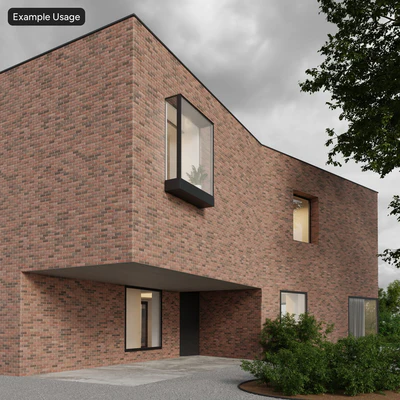 sandfaced running bond brick wall texture — View 2