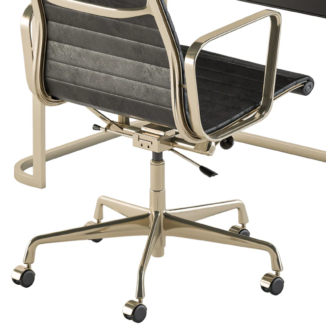 Classic Black and Gold Work Desk - Office Set 181 — Descargar