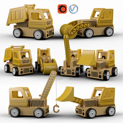 A set of toys (wooden typewriters) — Ver 1