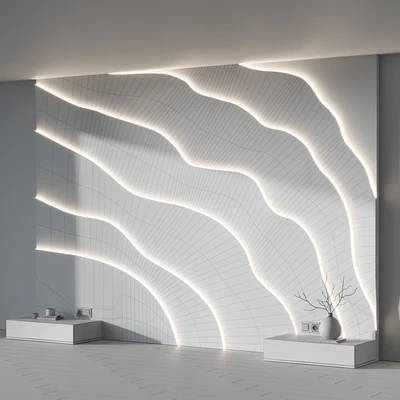 Modern Headboard with light — Ver 2