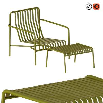 Hay Palissade Lounge Chair High with table — Ver 1