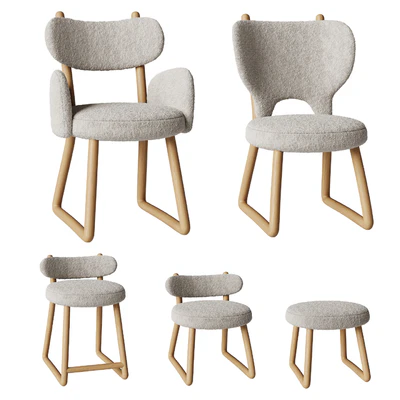 POLUS 001, 002 , 004 , 005 and 007 Chair by Pierre Augustin Rose — Ver 1
