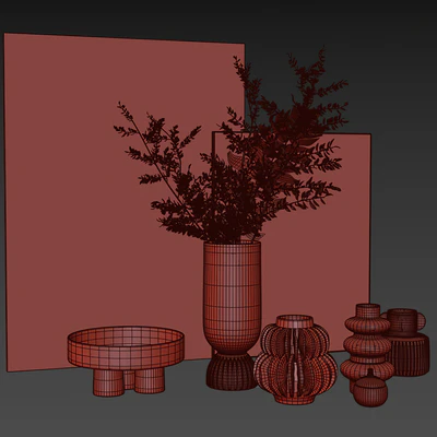 Decorative set with vases — Ver 2