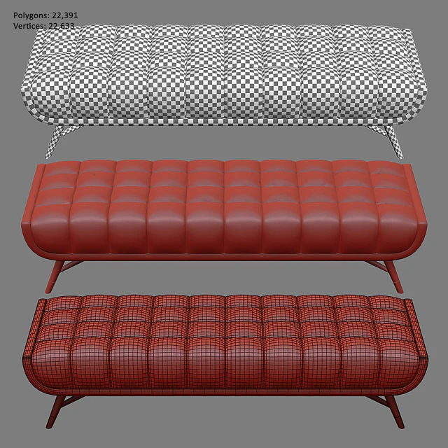 Newenton Upholstered Bench — Скачать