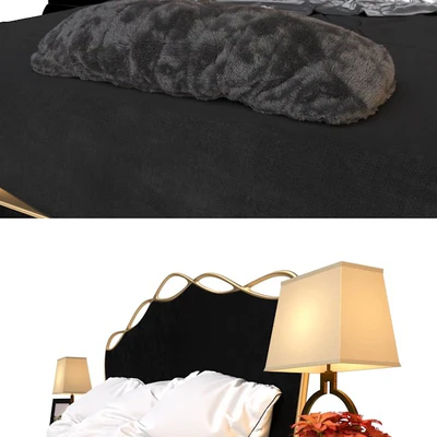 Caracole Ribbon bed & Parisian nightstand — Ver 2
