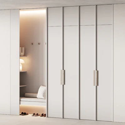 541 hallway zone 14 minimal modular wardeobe with seating niche — Ver 4