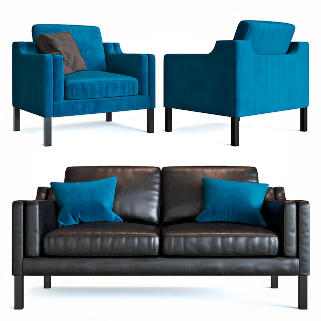 Sofa and armchair BORGE MOGENSEN — Descargar