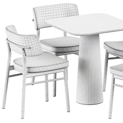 Table POV 460 S70 by Ton and Wooden Chair Marlen by TrabA — Ver 2