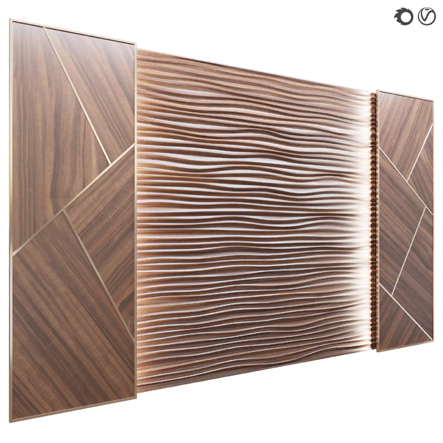 Panel Decor wooden waves — Descargar