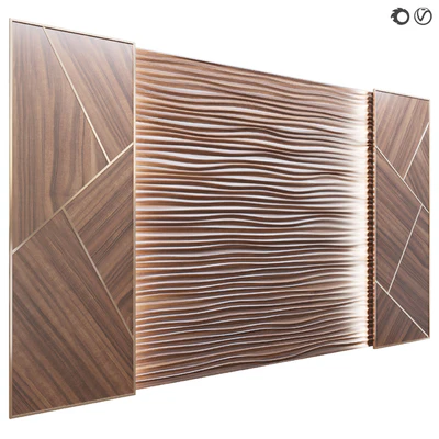 Panel Decor wooden waves — Ver 1