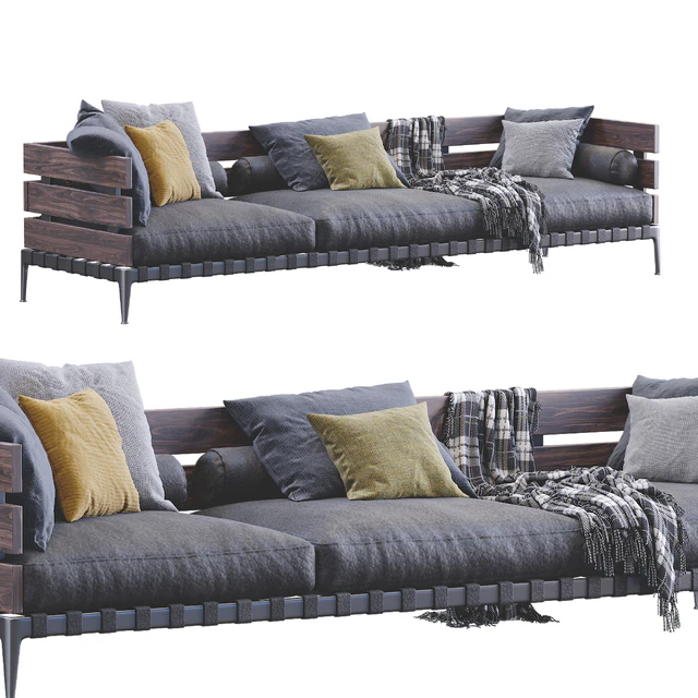 Leather Sofa Ansel By Flexform — Descargar