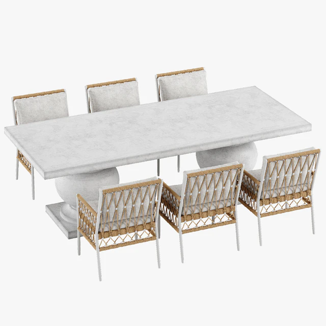 Serena and Lily Salt Greek chair Terrace table set — Descargar