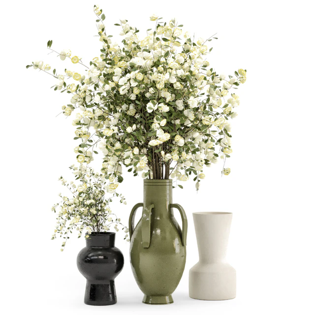 Plants Bouquet Collection In Concrete Pots - Set 948 — Descargar