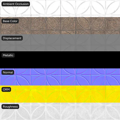 flower pattern honed aggregate concrete sidewalk texture — Вид 2