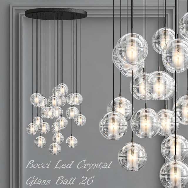 Bocci Led Crystal Glass Ball 26 designed by Omer Arbel in 2005 — Descargar