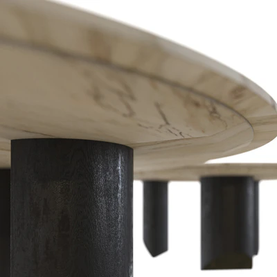 Minotti Wedge Round Marble Top — Ver 3