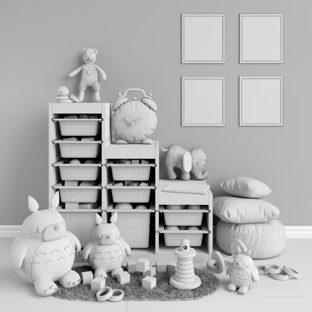 Мебель и игрушки IKEA, декор для детской комнаты set 1 — Скачать