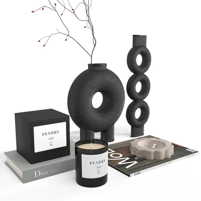 452 Decor Set Corner Design 086 Minimalistic Accessories Trays Vases — Вид 1