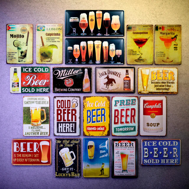 Metal decorative plate - a collection №2. Alcohol — Descargar