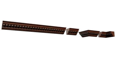 historic palace interior roof trim molding wood set 001 — download