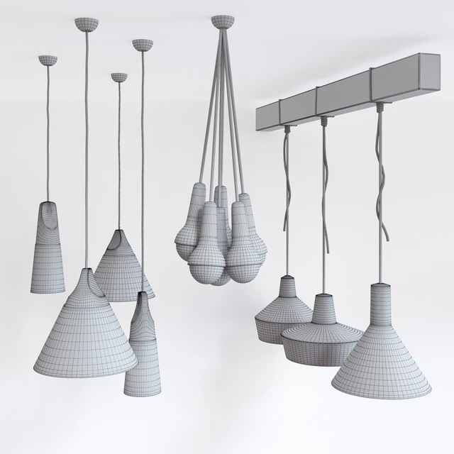Wooden lamps set2 — Descargar