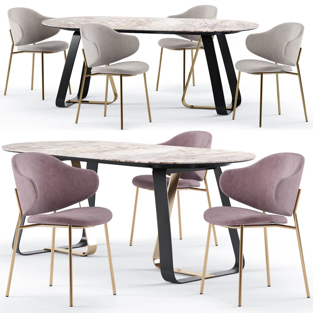 Holly dining chair and Sunshine table - Calligaris — Download